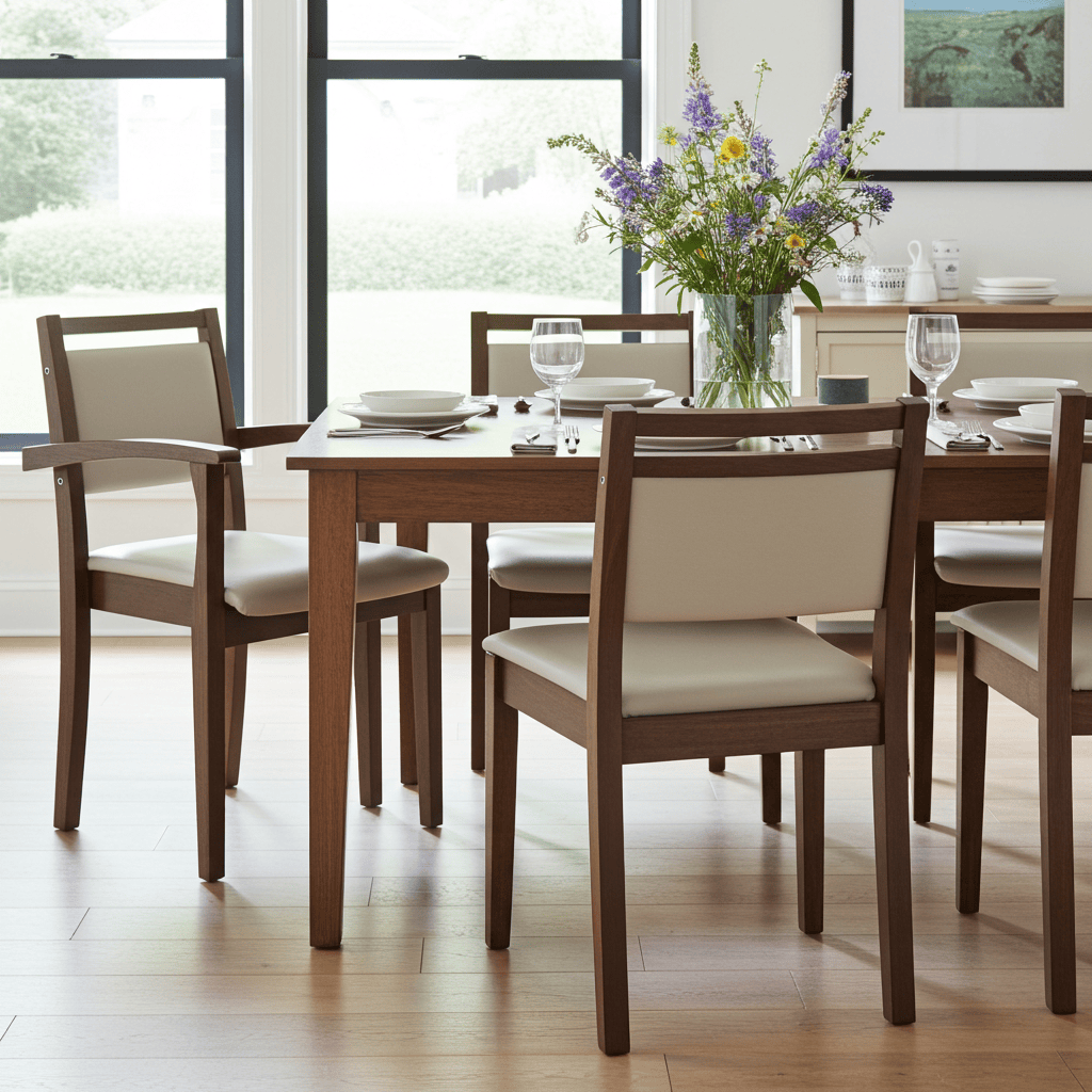 VITO Stackable Wooden Armchair – Upholstered Comfort