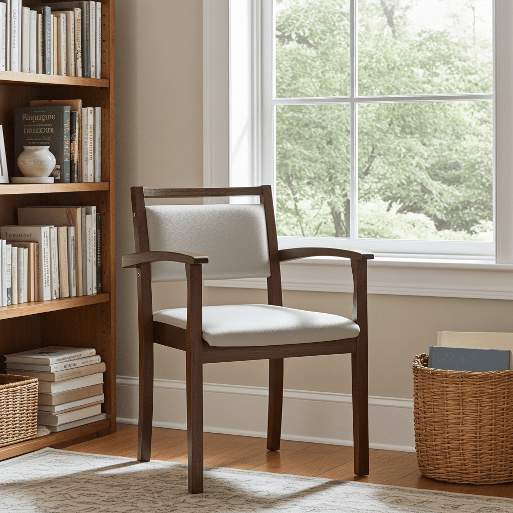 VITO Stackable Wooden Armchair – Upholstered Comfort