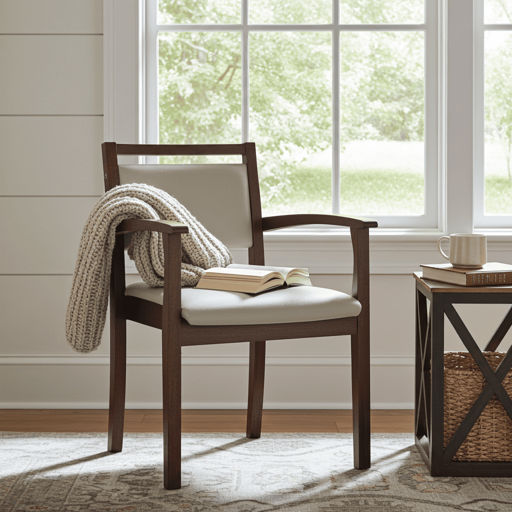 VITO Stackable Wooden Armchair – Upholstered Comfort