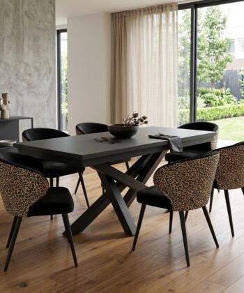 Velvet Panther Accent Chair