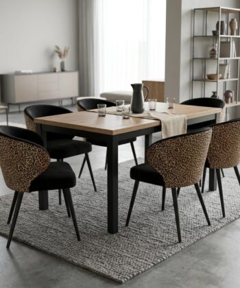 Velvet Panther Accent Chair