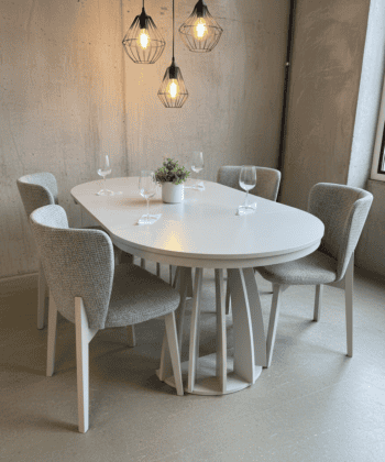 Axis Extendable Dining Table – Cashmere, 100–180cm