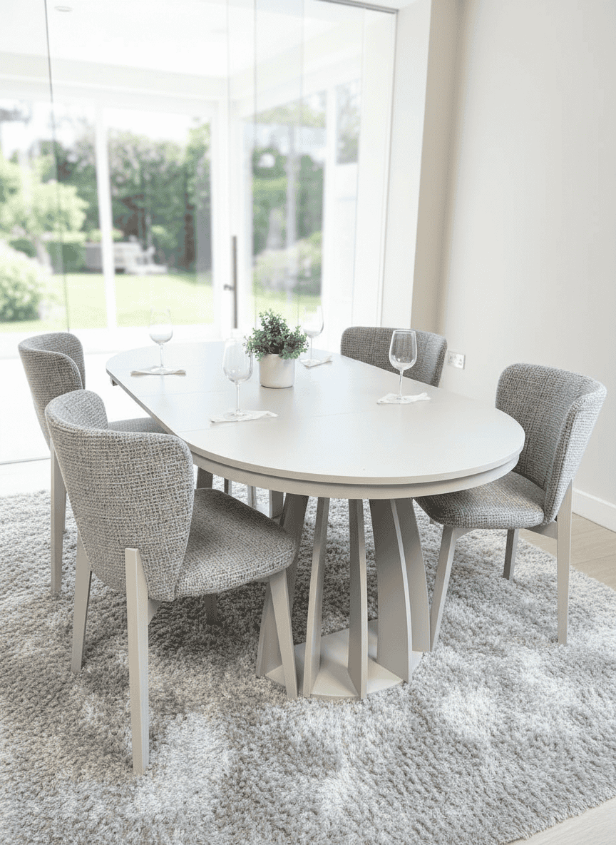 Axis Extendable Dining Table – Cashmere, 100–180cm