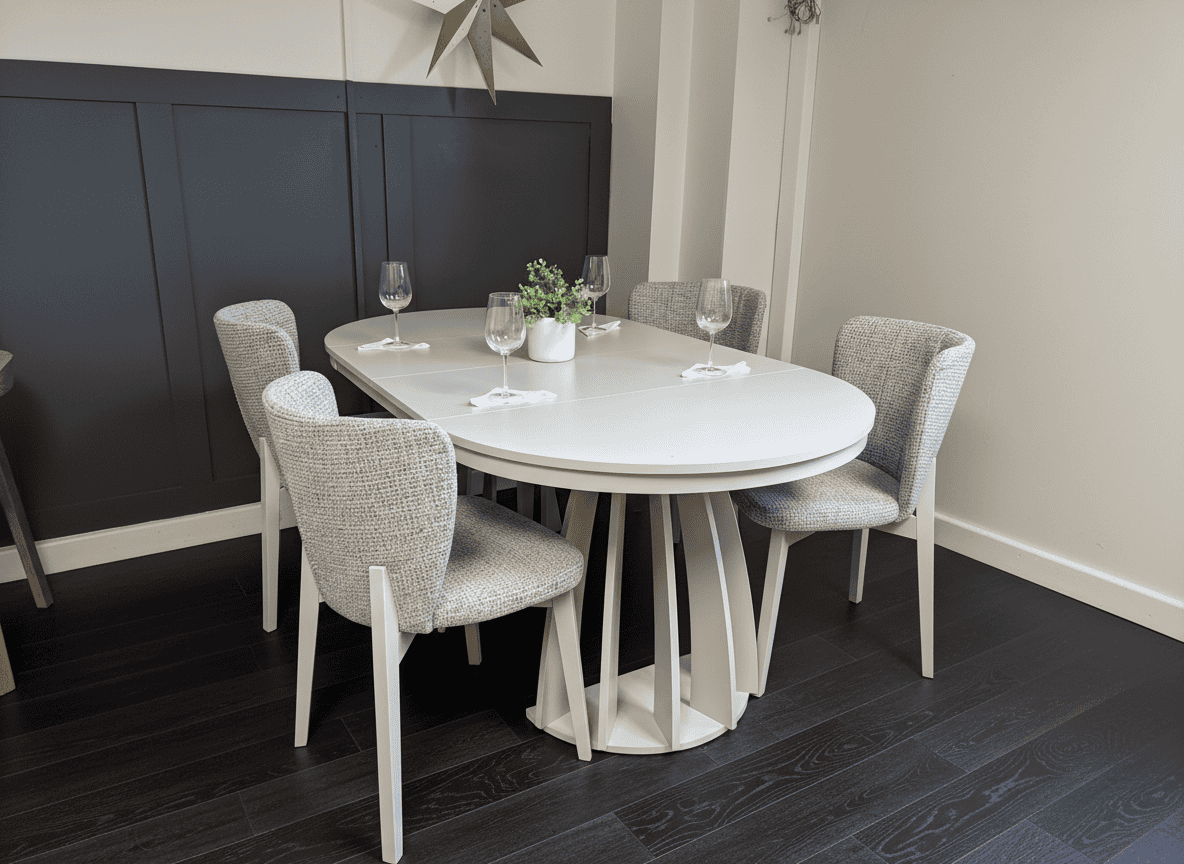 Axis Extendable Dining Table – Cashmere, 100–180cm