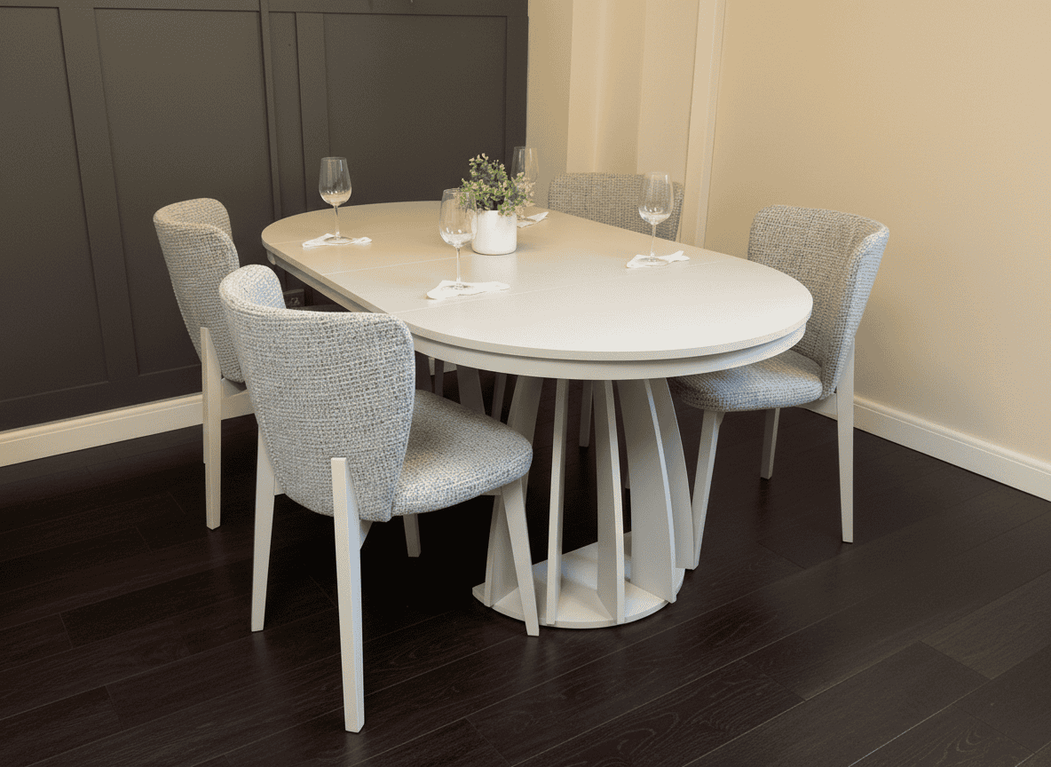 Axis Extendable Dining Table – Cashmere, 100–180cm