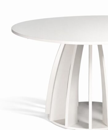 Axis Extendable Round Laminate Dining Table – Custom European Quality