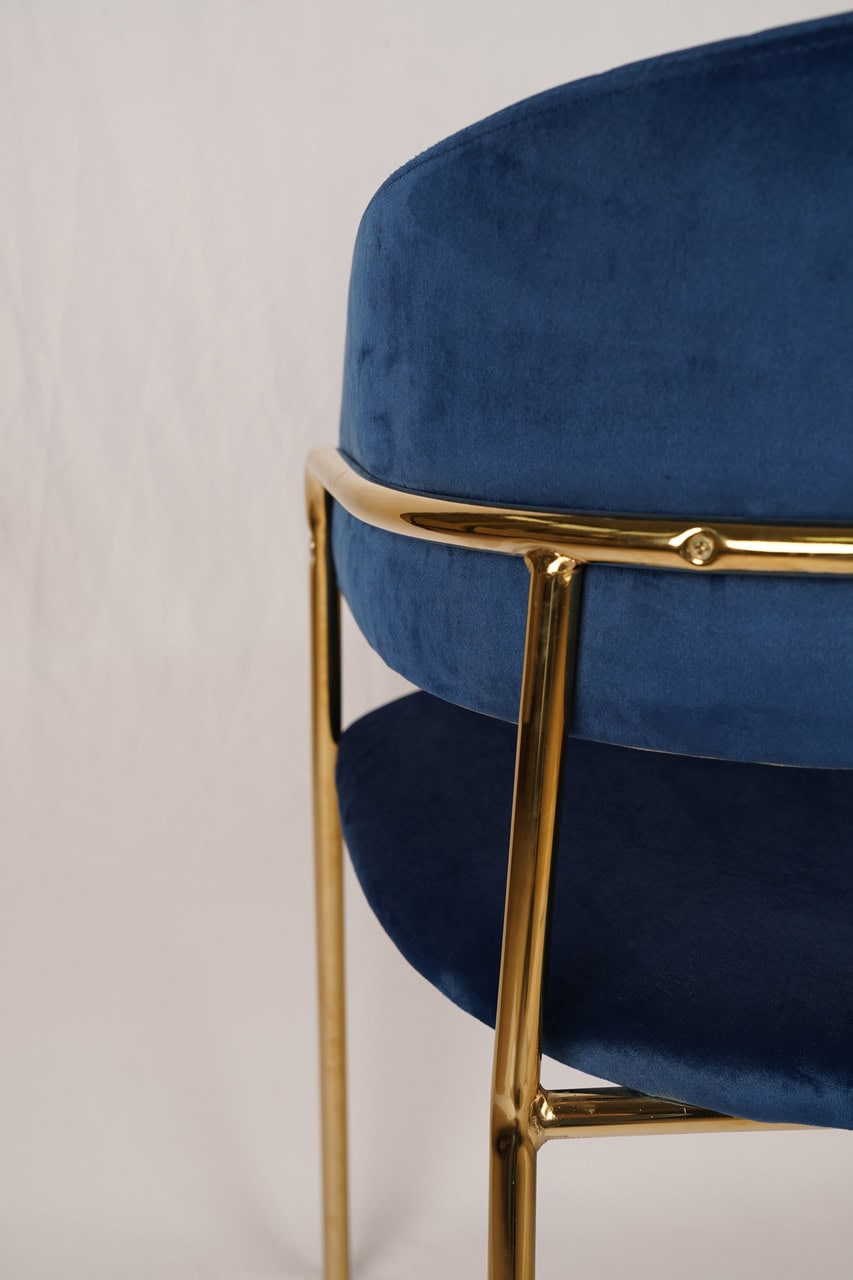 Azure Glam Velvet Chair