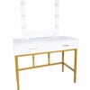Eliza White Gold LED Vanity Dressing Table