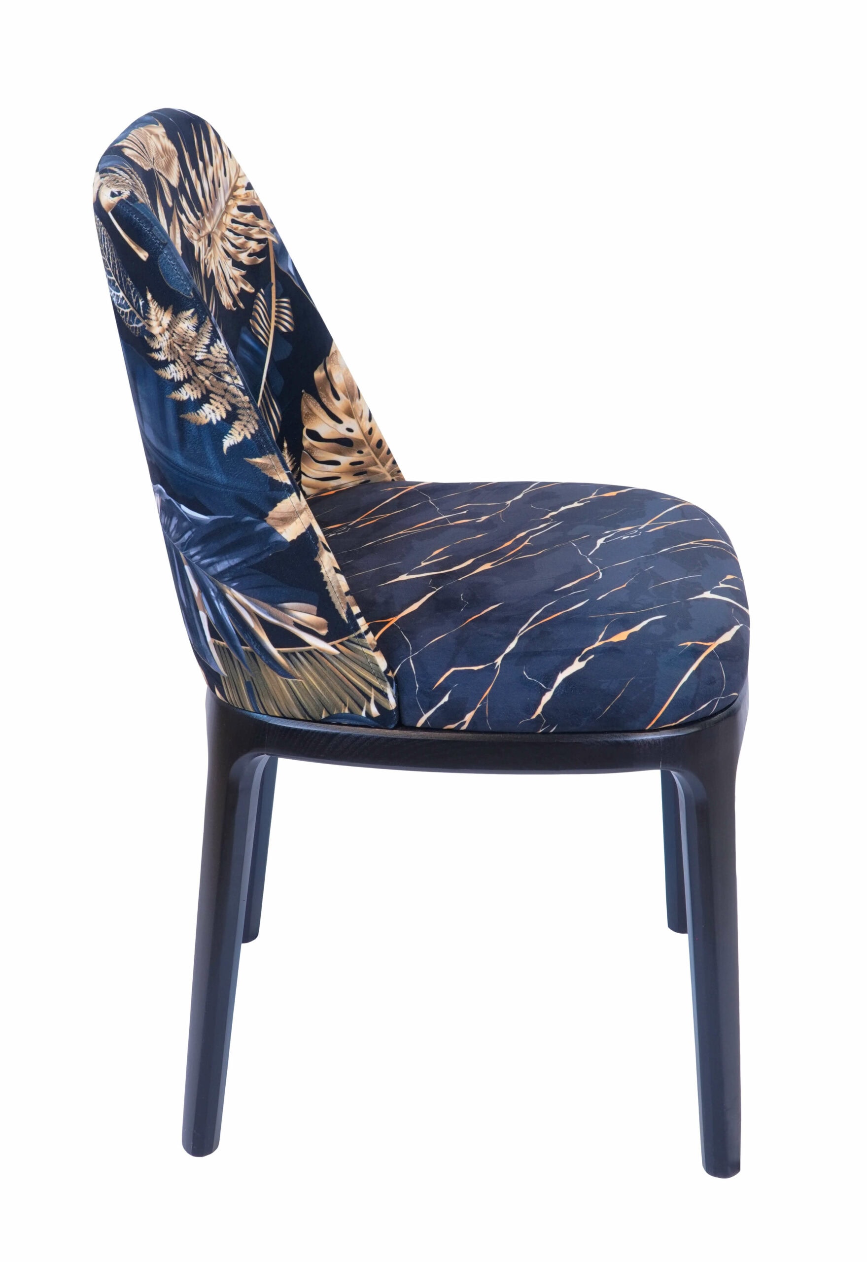 Emerald Monstera Velvet Chair