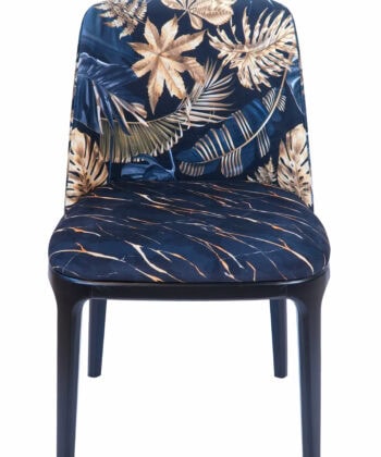 Emerald Monstera Velvet Chair