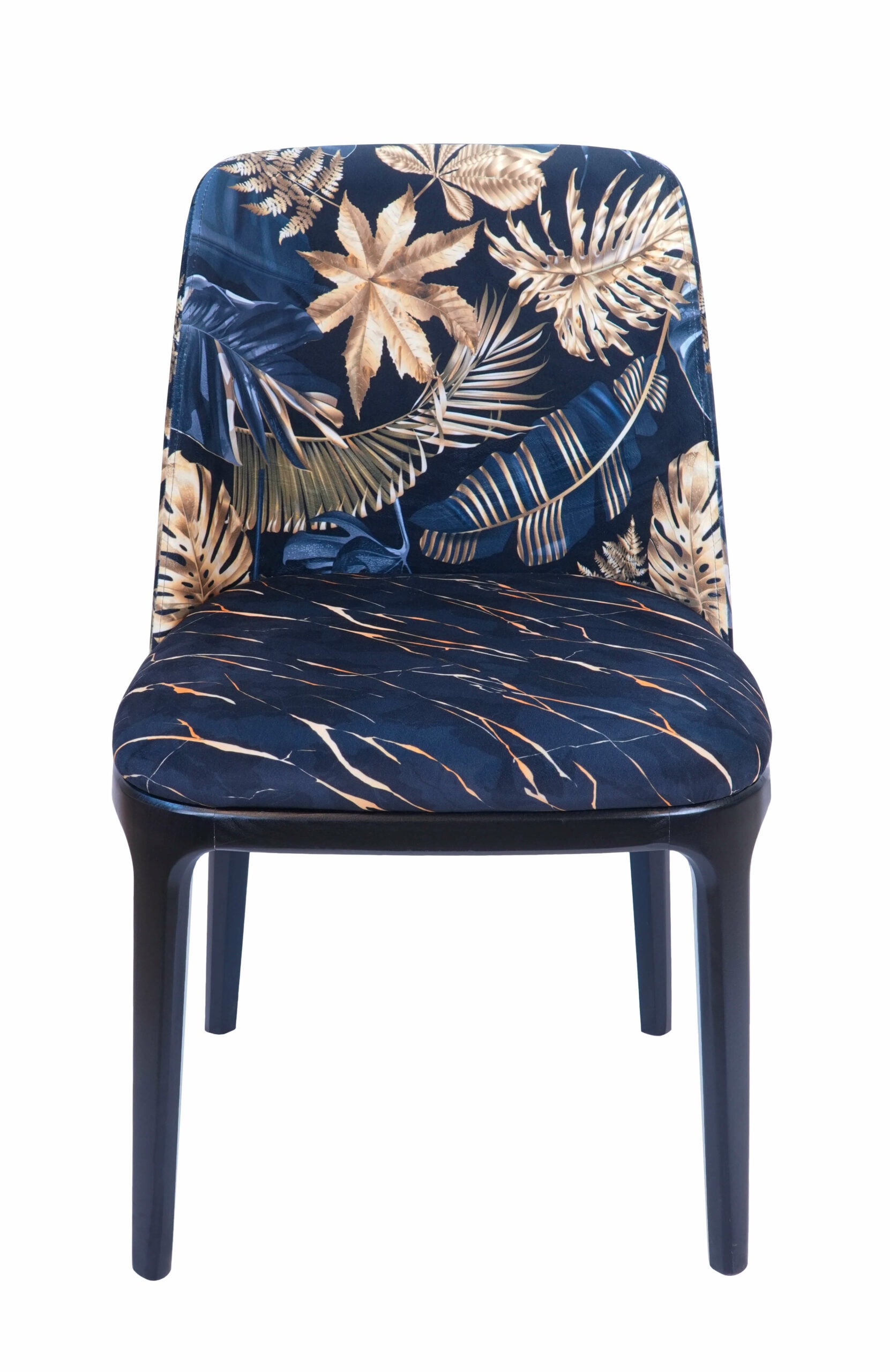 Emerald Monstera Velvet Chair