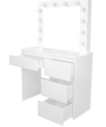 EmmaGlow White LED Makeup Desk Vanity