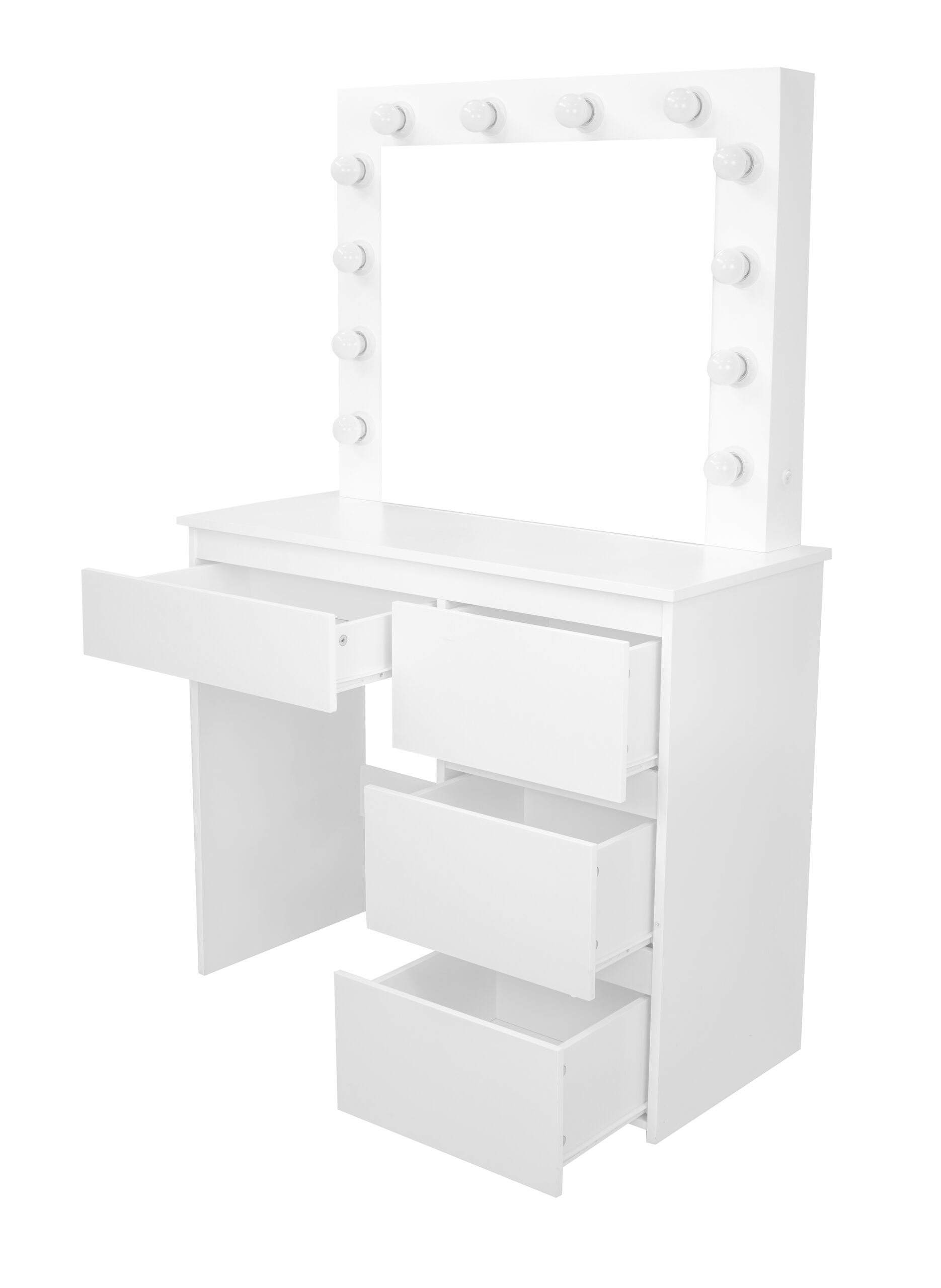 EmmaGlow White LED Makeup Desk Vanity