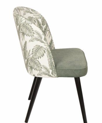 Golden Monstera Velvet Chair