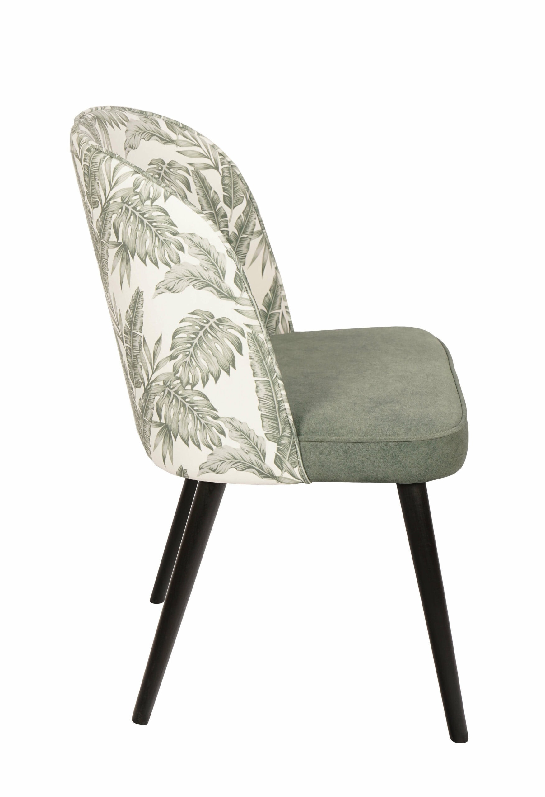 Golden Monstera Velvet Chair
