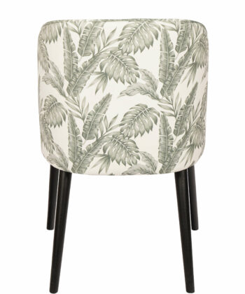 Golden Monstera Velvet Chair