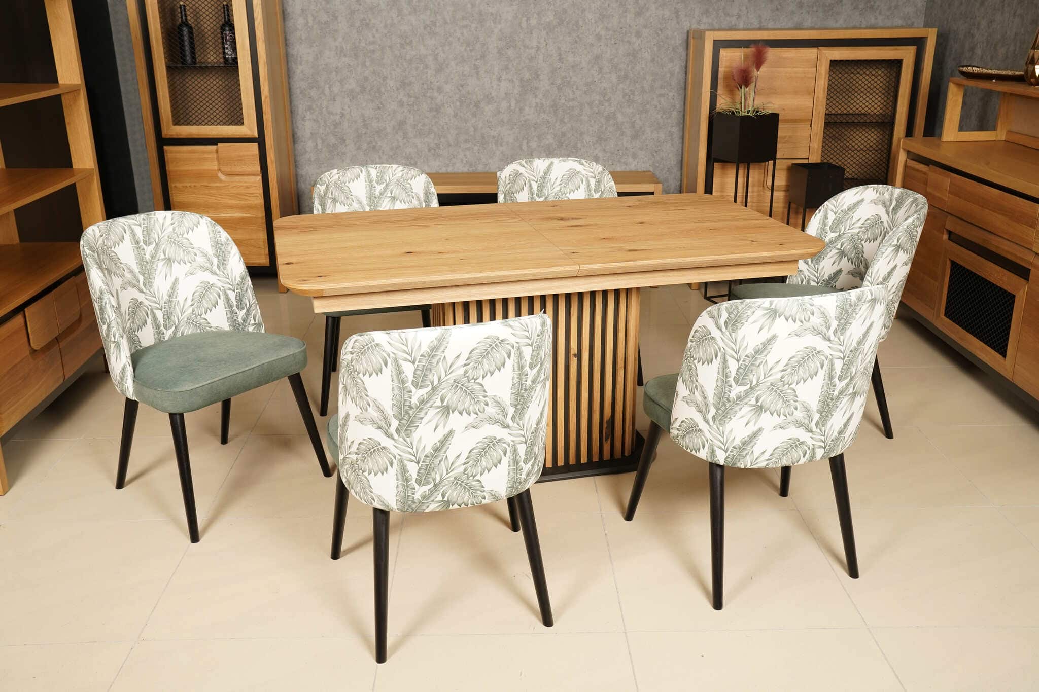 Golden Monstera Velvet Chair