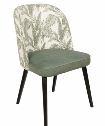 Golden Monstera Velvet Chair
