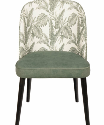 Golden Monstera Velvet Chair
