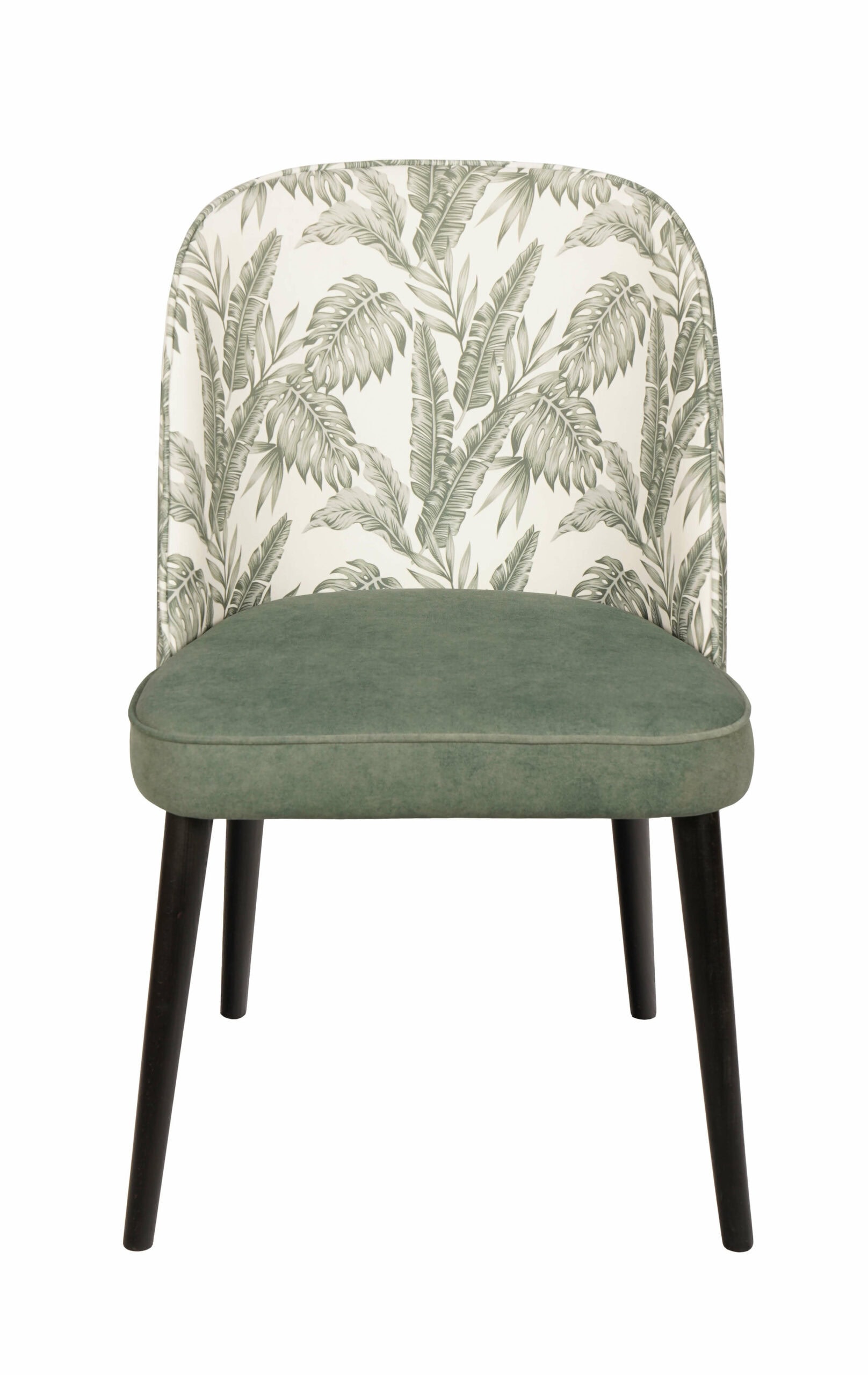Golden Monstera Velvet Chair