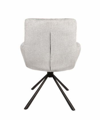 Hendi Grey Chenille Swivel Armchair