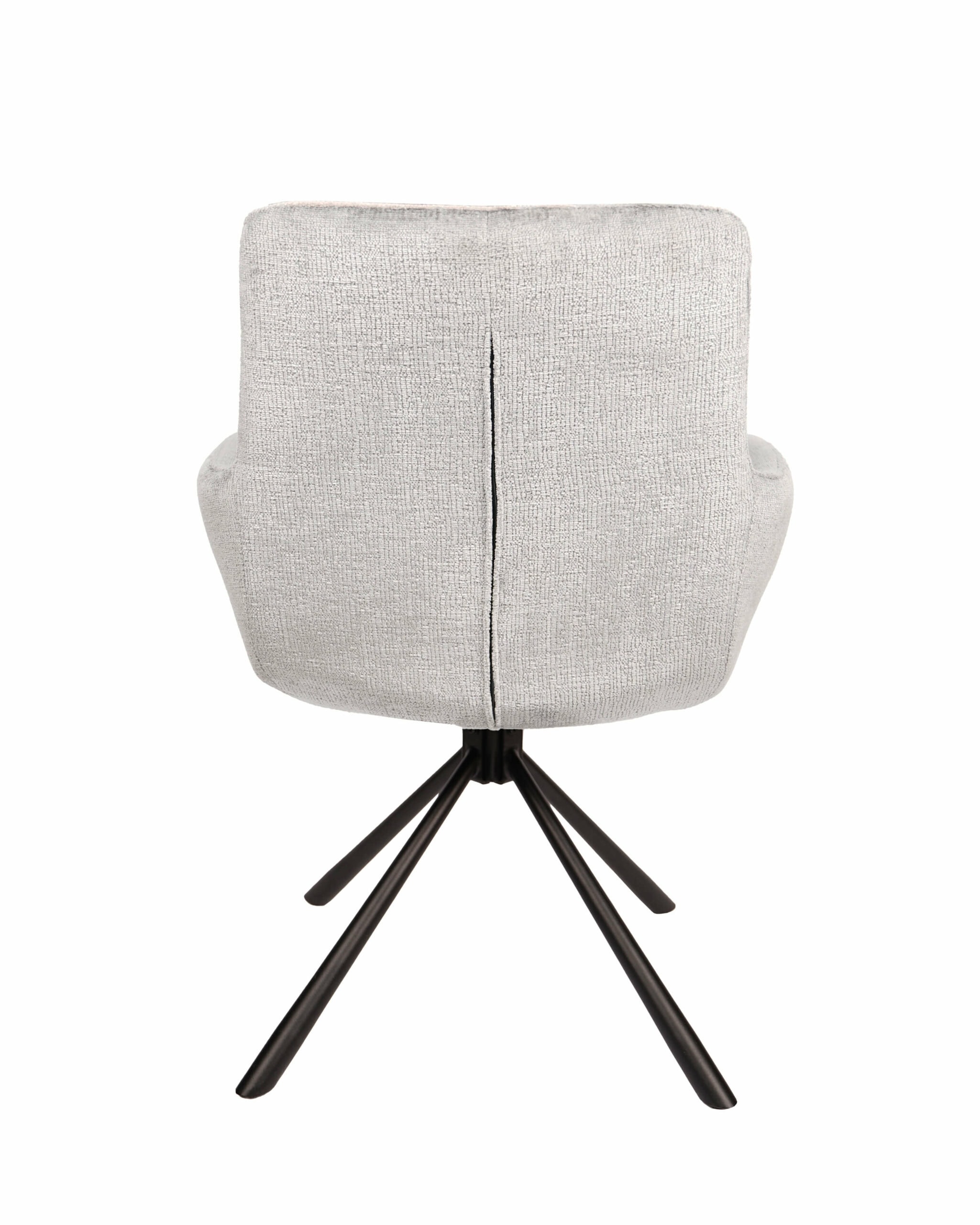 Hendi Grey Chenille Swivel Armchair