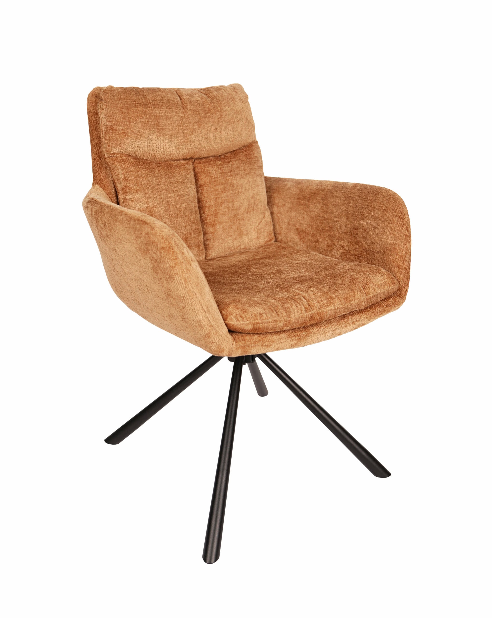 Hendi Grey Chenille Swivel Armchair