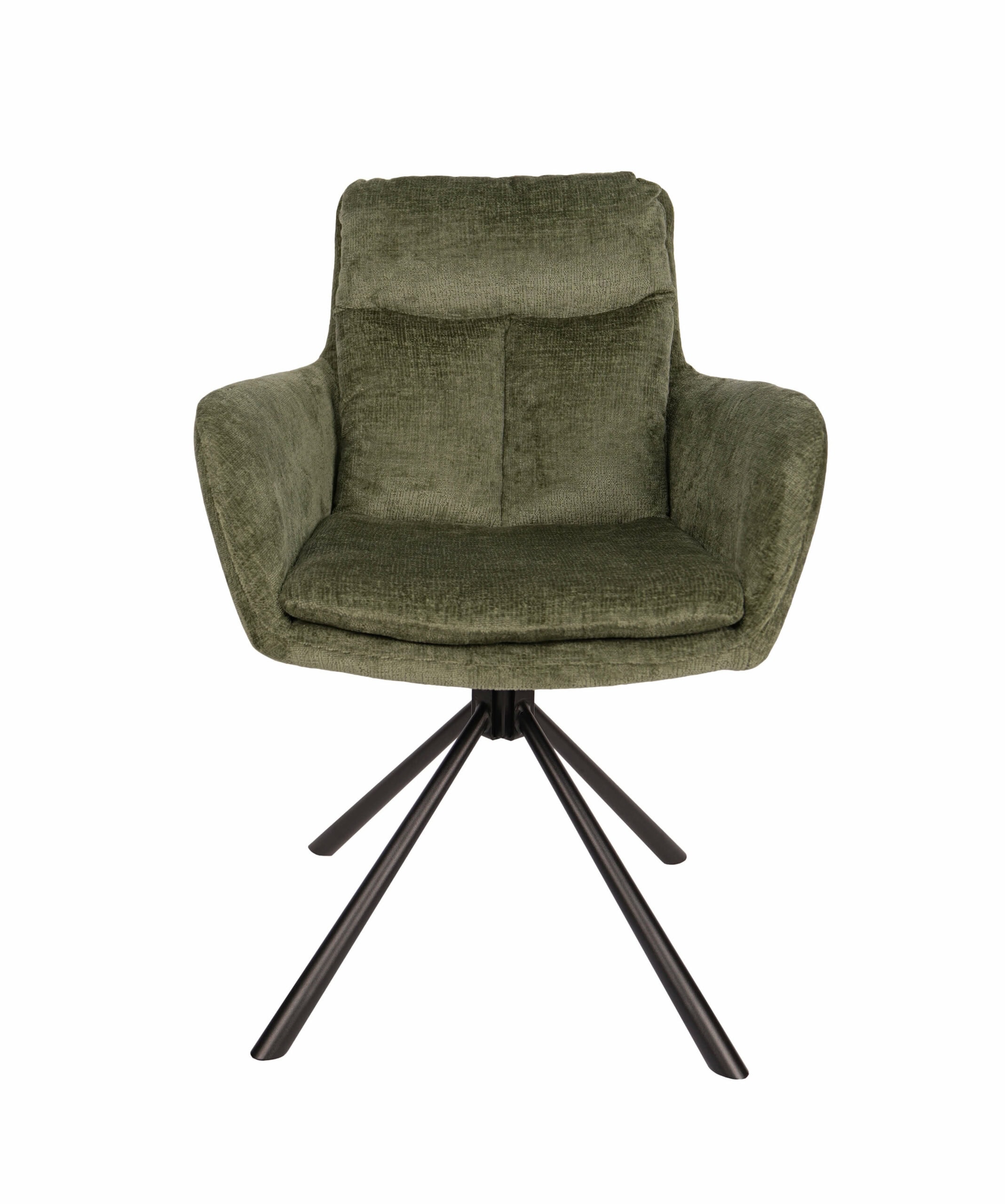 Hendi Grey Chenille Swivel Armchair