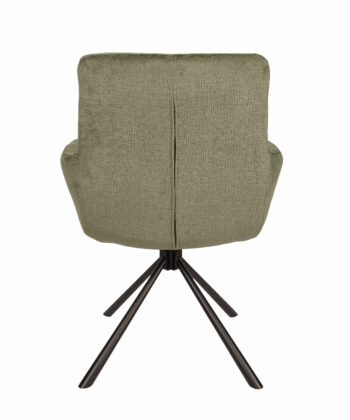 Hendi Grey Chenille Swivel Armchair