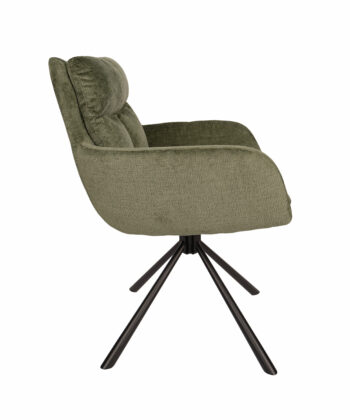 Hendi Grey Chenille Swivel Armchair