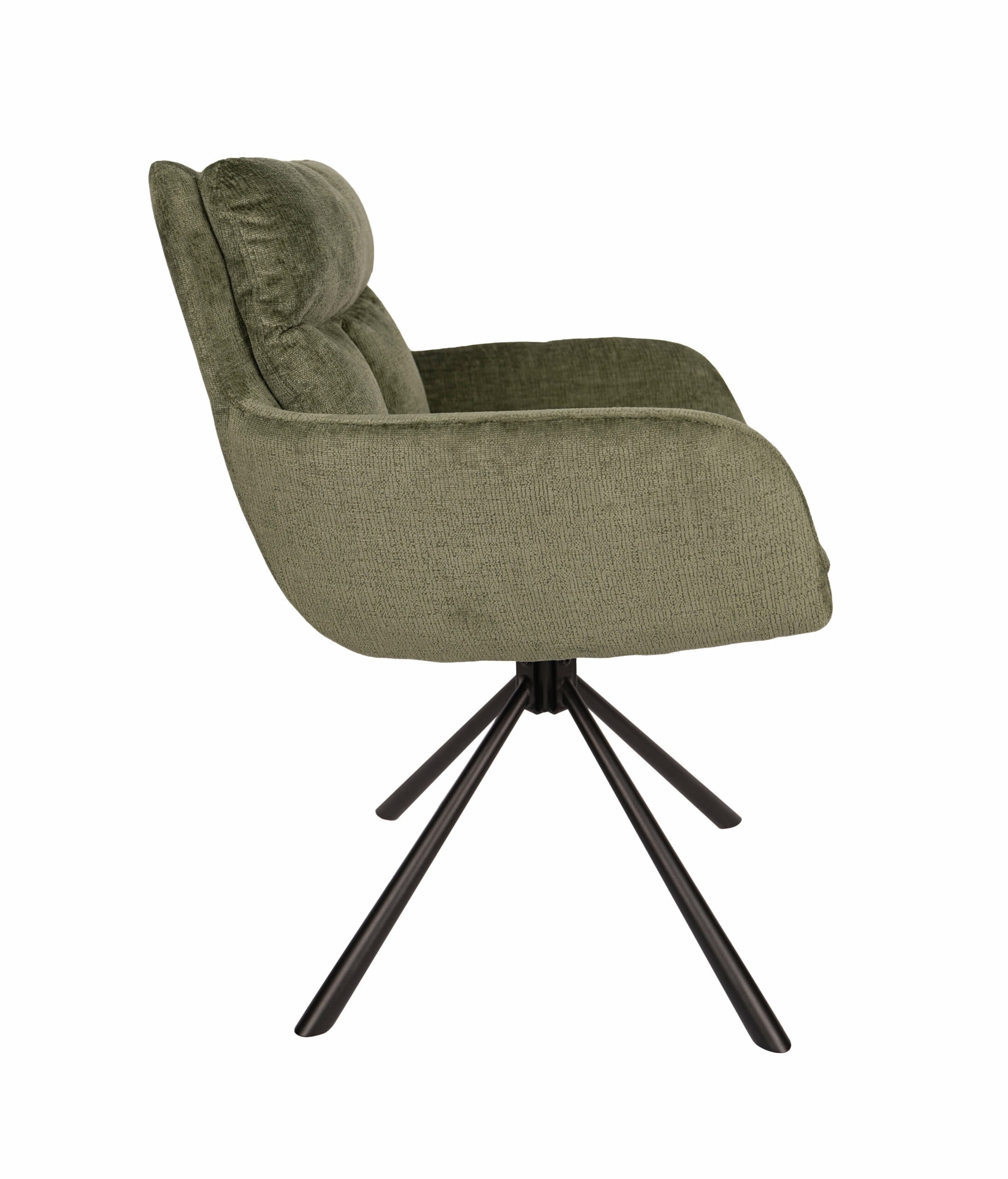 Hendi Grey Chenille Swivel Armchair