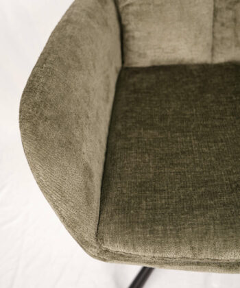 Hendi Grey Chenille Swivel Armchair