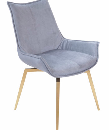 LoftSpin Bilbao Grey Velvet Armchair