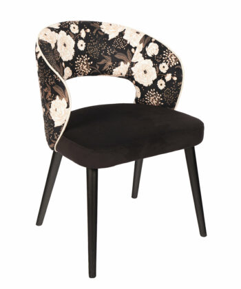 Bloom Noir Velvet Dining Chair
