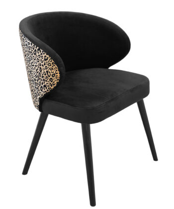 Velvet Panther Accent Chair