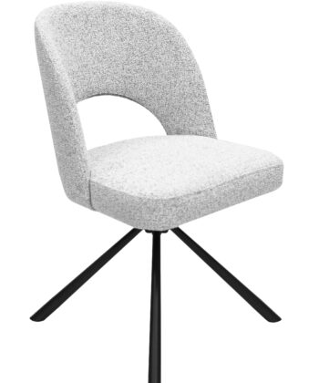 Verve43 Grey Chenille Swivel Chair