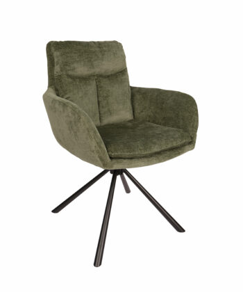 Hendi Grey Chenille Swivel Armchair