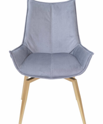 LoftSpin Bilbao Grey Velvet Armchair