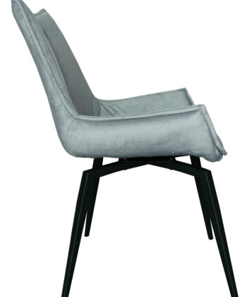 LoftSpin Bilbao Grey Velvet Armchair