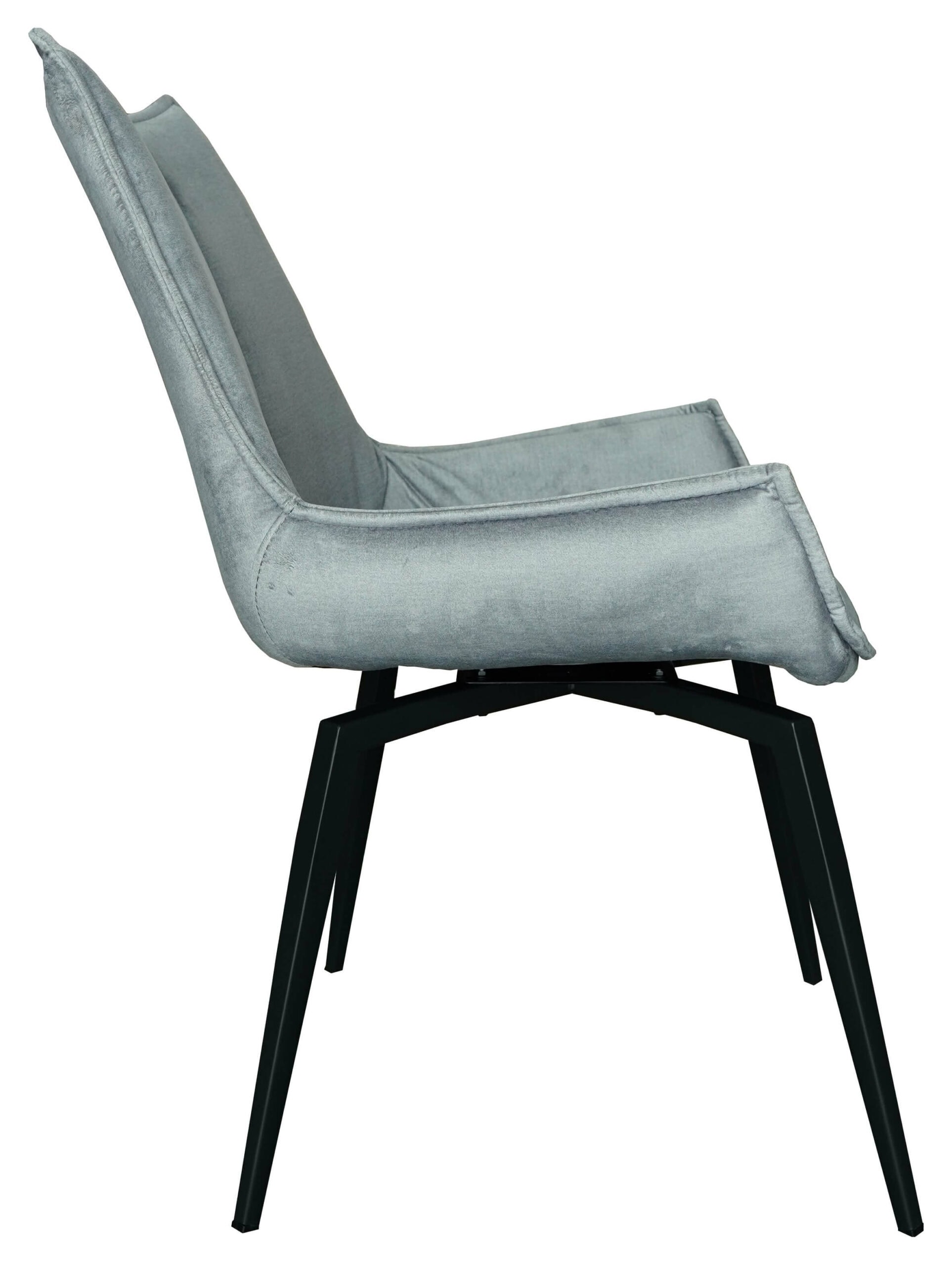 LoftSpin Bilbao Grey Velvet Armchair