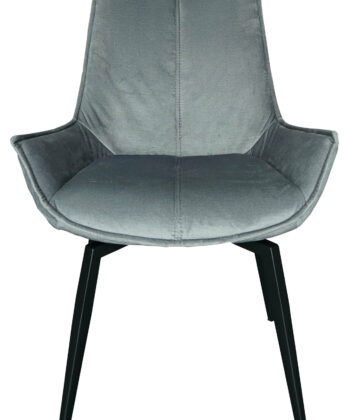 LoftSpin Bilbao Grey Velvet Armchair