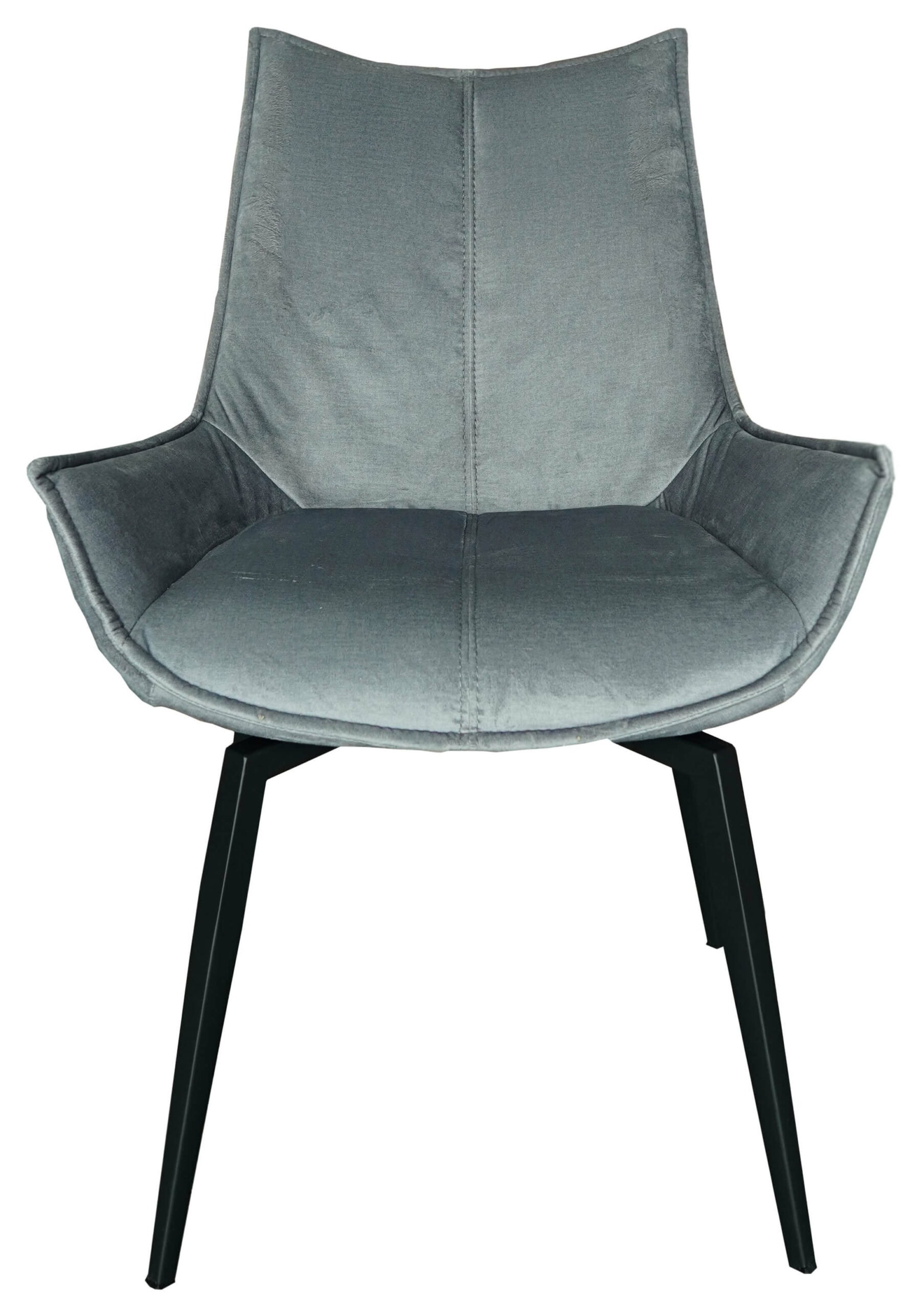 LoftSpin Bilbao Grey Velvet Armchair