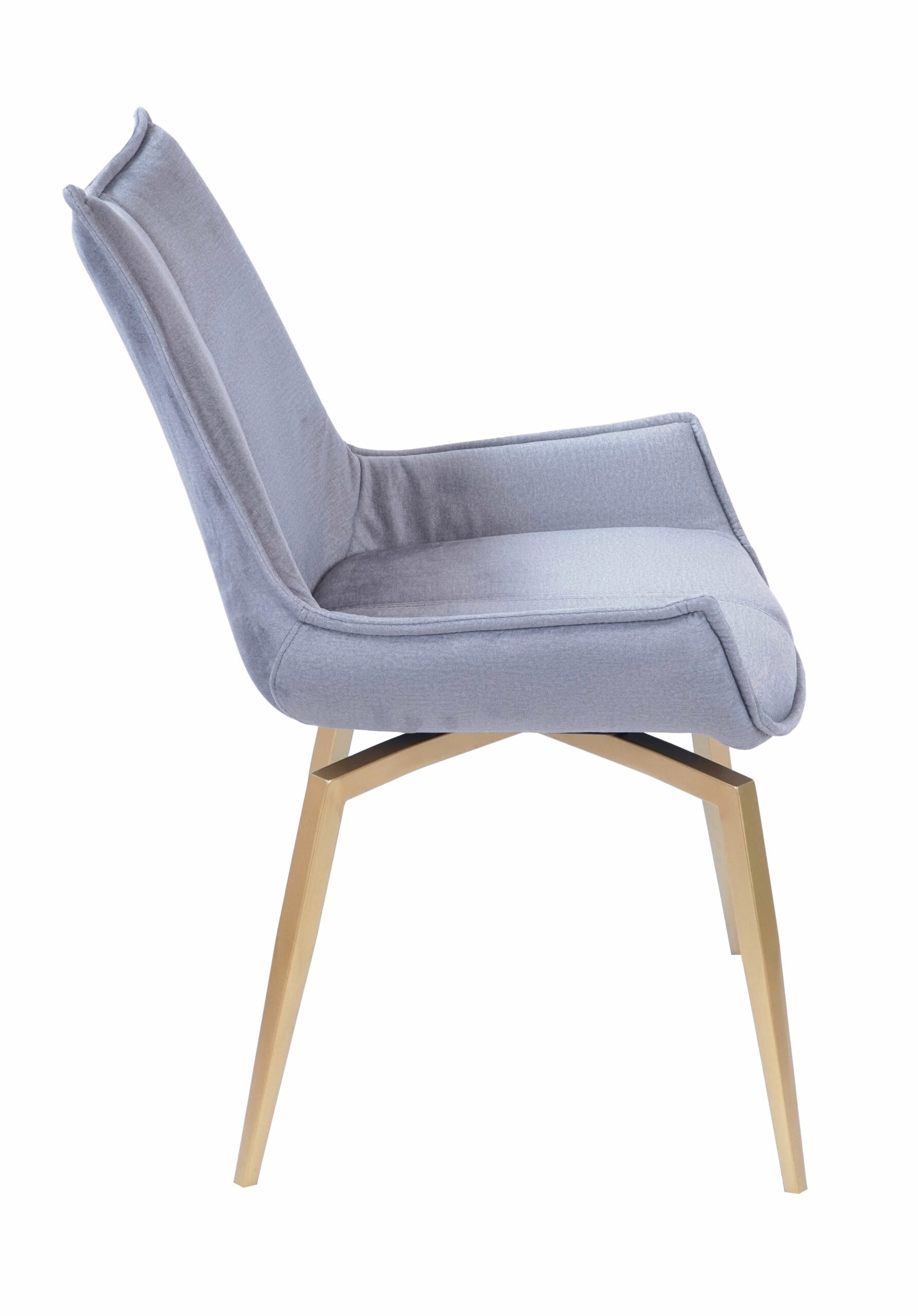 LoftSpin Bilbao Grey Velvet Armchair