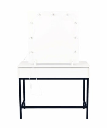 LumiVain White Matte LED Dressing Table Set