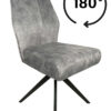 Berlin Grey Chenille Retro Chair