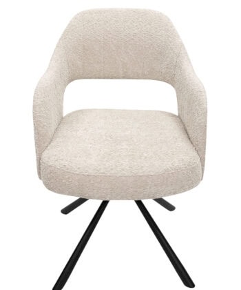 Pivot39 Beige Boucle Swivel Chair
