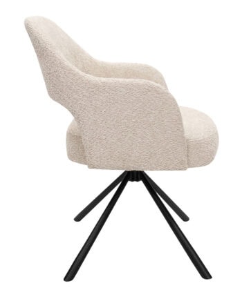 Pivot39 Beige Boucle Swivel Chair