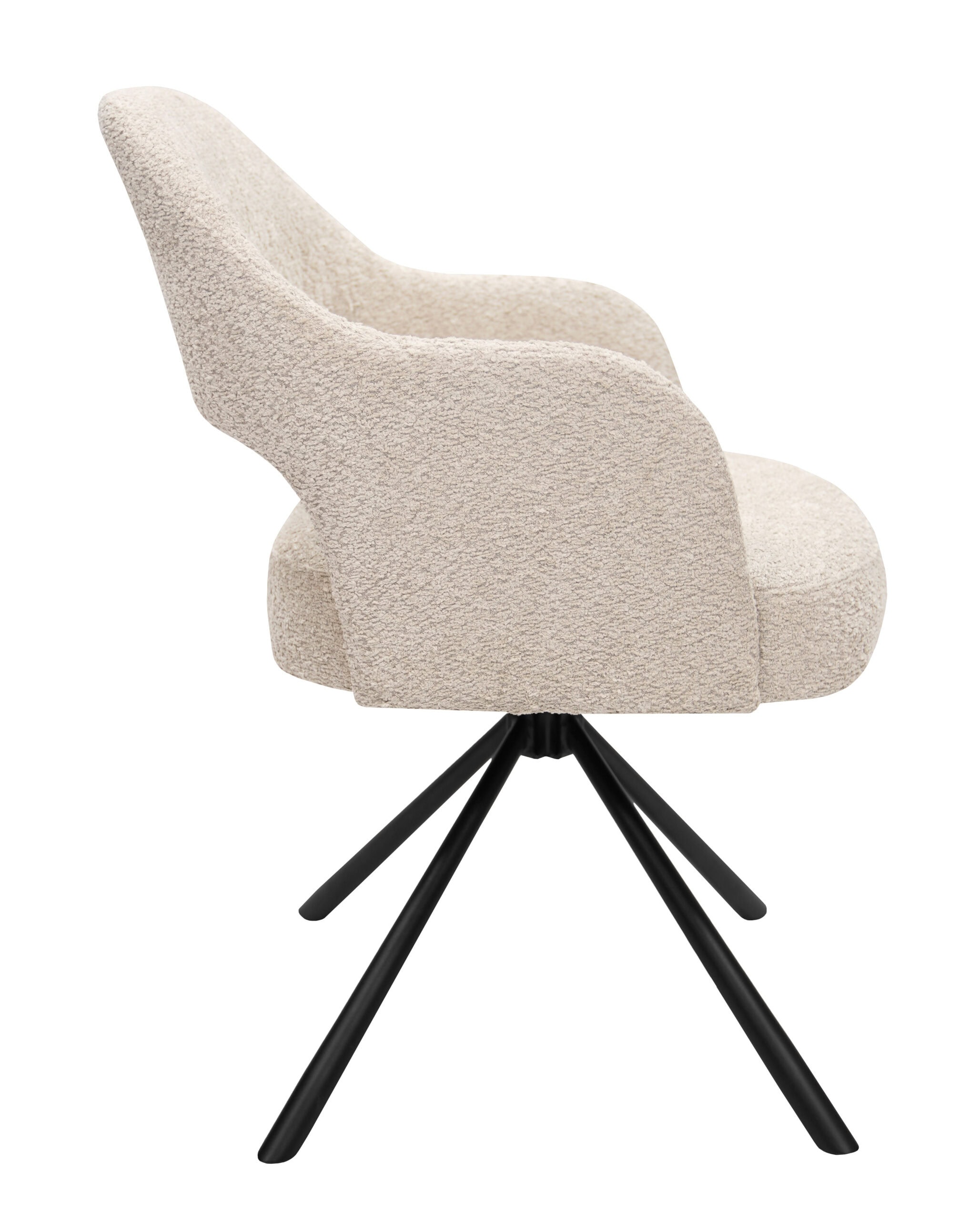 Pivot39 Beige Boucle Swivel Chair