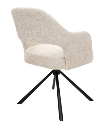 Pivot39 Beige Boucle Swivel Chair