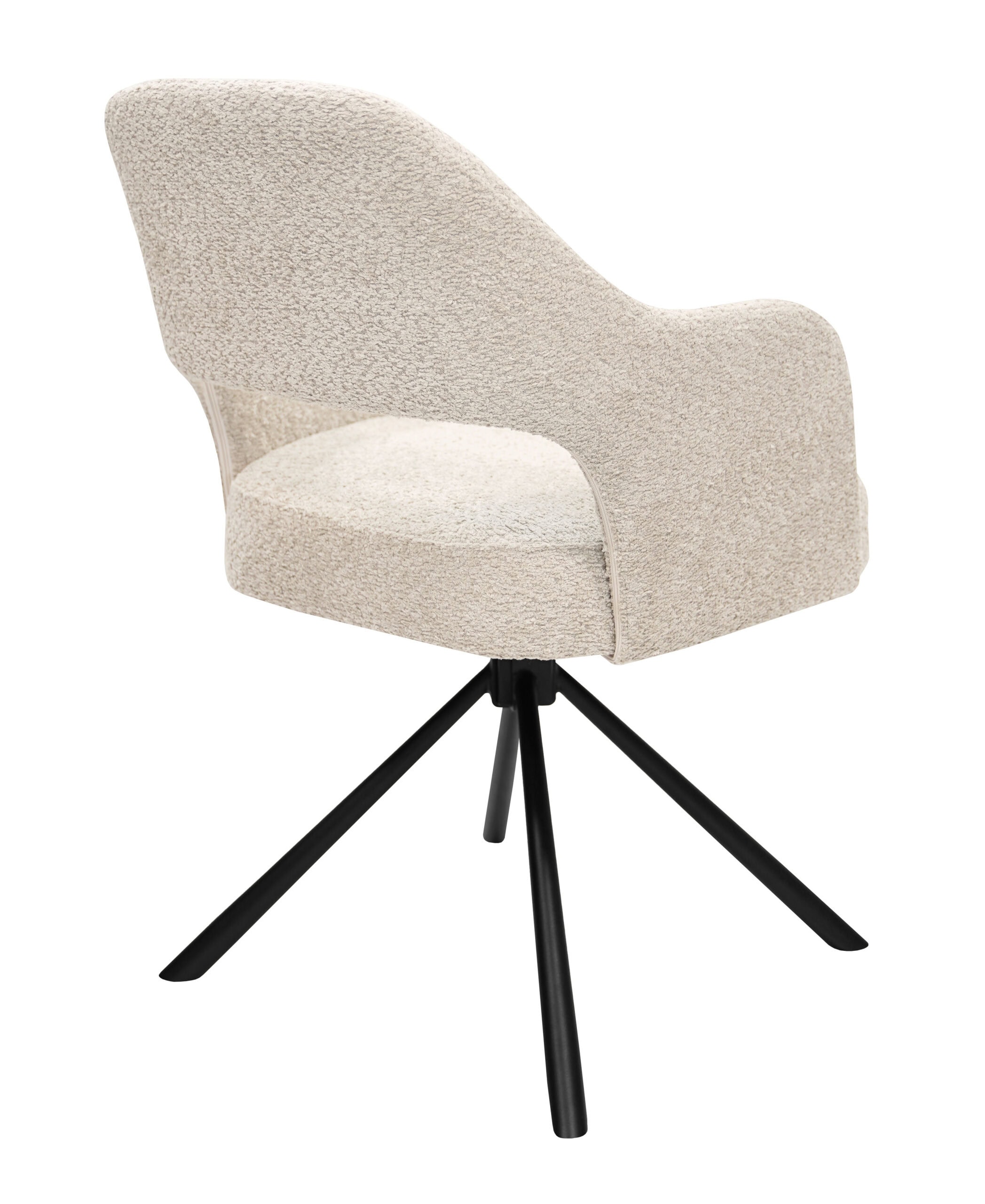 Pivot39 Beige Boucle Swivel Chair